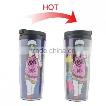 12oz Double Wall Plastic Travel Magic Mug With Custom Printing photo-5