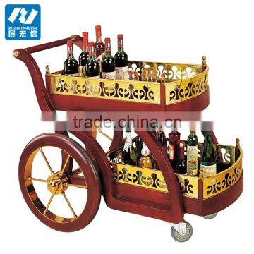 Custom Luxury Wooden Liquor Service Wine Trolley photo-5