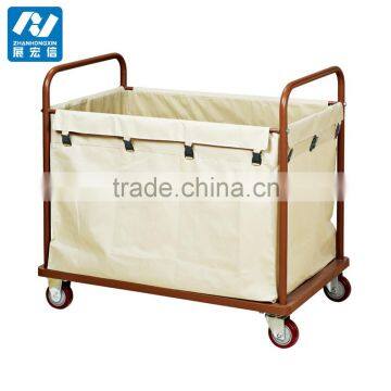 Laundry Cart Cleaning Trolley Hotel Linen Trolley photo-5
