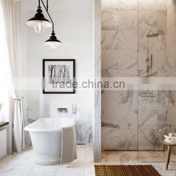 Export heat resistance natural stone cheap guangxi white marble tile