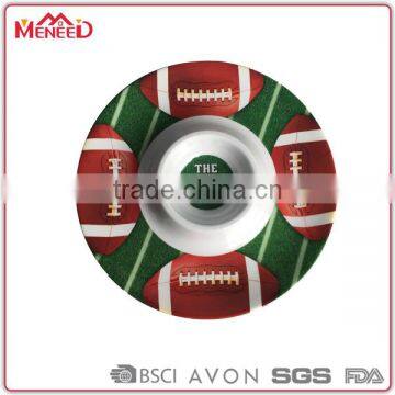 Canada Maple Design Round Melamine Chipping Snack Dish photo-2