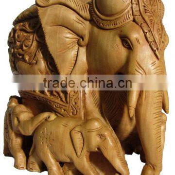 Elephant Wood Carving photo-1
