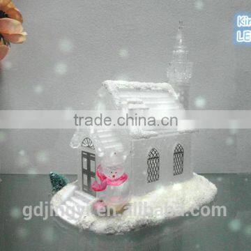 2015Dongguan Acrylic 7inch Snow House With LED Color-changing Light photo-3