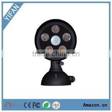 5LED Solar Panel Spotlight With Motion Sensor Security Solar Spotlight Automatically Activates photo-2