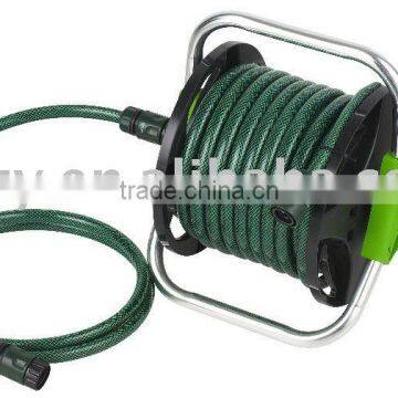 portable metal garden hose reel cart