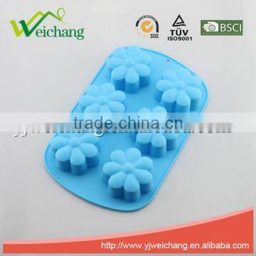 WCA099 Flower Shape Silicone Mold for Homemade Soap Cake Cupcake Bread Muffin Pudding Jello and More