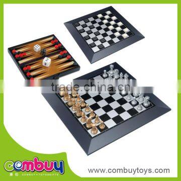 2 in 1 educational toy gold and silver game chess