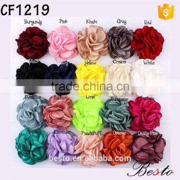 Wholesale custom fabric flower colorful handmade fabric flower for garments