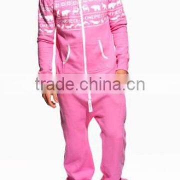 Dery good quality adult fleece jumpsuits pajamas 2015