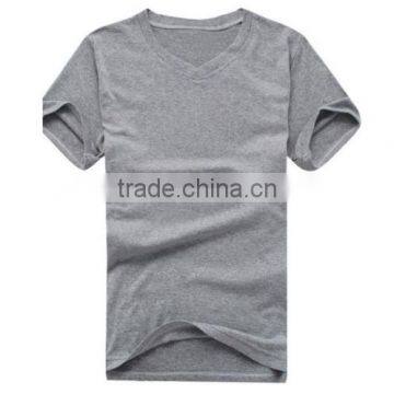 2016 New Men High-elastic Short Sleeve V Neck Tight Cotton t Shirt photo-3