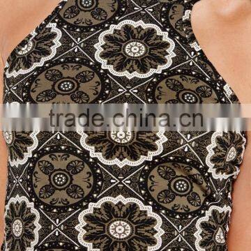 Wholesale Ladies Khaki Tile Racer Sexy Crop Tops OEM Service photo-5
