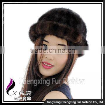 CX-C-197B Wholesale Price In Stock New Style Excellent Real Mink Fur Cap Hat photo-3