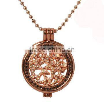 Artificial Jewellery Round Hollow Alloy Rainbow Coin Necklace