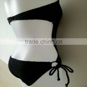 Lady Modern Black Crochet Swimsuit