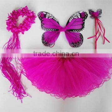 Halloween 4pcs Bithday Fairy Girls Fancy Princess Dress up Costume Set photo-3