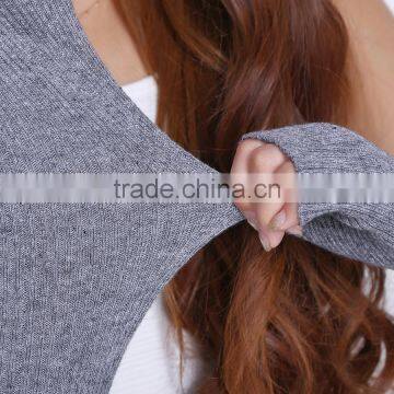 2016 New Design Elbow Length Winter Fingerless 100% Cashmere Gloves Wholesale Knitting Pattern photo-5