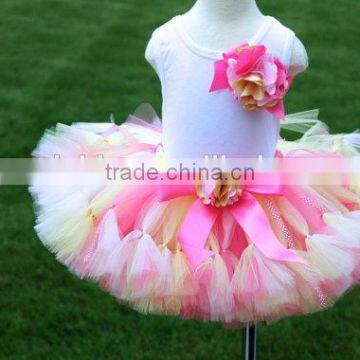 Fashion Baby Girls Party Wear Fluffy TuTu Sets Colorful Tulle TuTu Pettiskirts photo-4