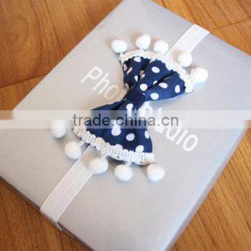 Cute Girl Hair Accessories Little Princess Pom Pom Bowknot Headband Hot Sale photo-4