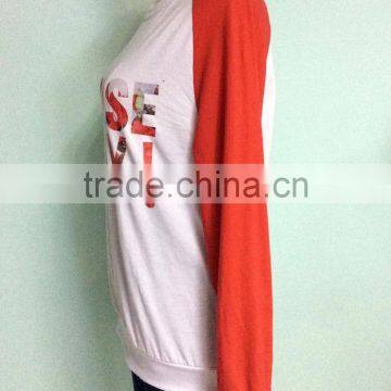 Custom Garments With Word Color Printing 100%cotton O-neck Comfortable Long Sleeve Women's Hoodies Made in China photo-3