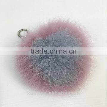 Love Heart Letter Real Natural Fox Fur Keyrings Bag Charm Bag Handbag photo-6