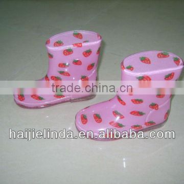 Strawberry Cute Rain boots for Children Girls rain shoes