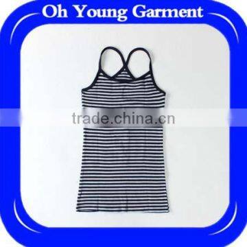 cotton elastine plain vest ladies condole belt wholesale promotional vest trendy soft cheap custom stripe vest