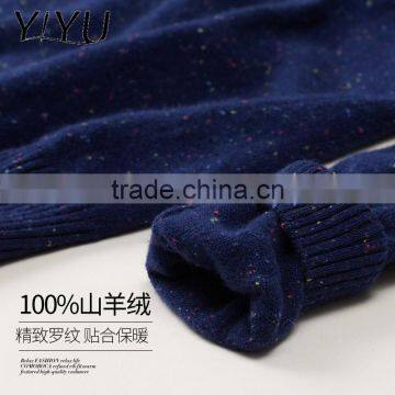 Popular Winter Women Turtleneck Color Mixed Knit Cashmere Pullover Sweater photo-5