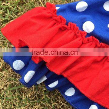 2015 Baby Girls Kids 4th of July Patriotic Swing Top Set Swing Outfits With Matching Headband and Necklace photo-3