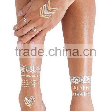 Wholesale Gold and Silver Metallic Temporary Tattoo Sticker photo-2