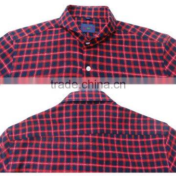 Latest Custom Flannel Shirt for Men Red Black Checks Mens Dress Shirts photo-2