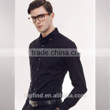2015 Top Sale Classic 100% Cotton Korean Style Slim Fit Mans Long Sleeve Shirt for Oem photo-3