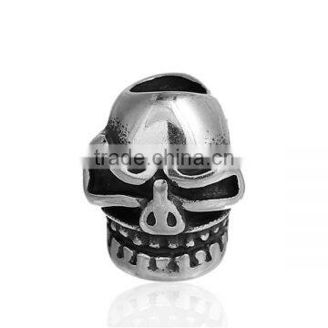 304 Stainless Steel Spacer Beads Skull Antique Silver