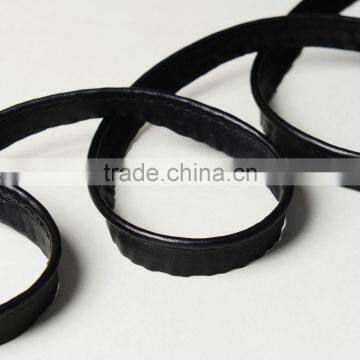 Black PU Leather Bias Tape Bias Binding Piping Cord, Black Bias Tape photo-2