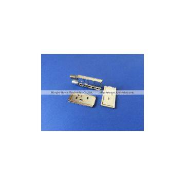 iec and f connector with shield