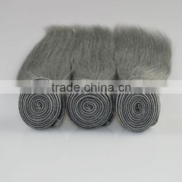 2017 wholesale price with high quality grey human hair