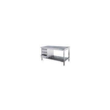 Sliver 201 / 202 / 304 Stainless Steel Kitchen Work Table With 3 Drawer