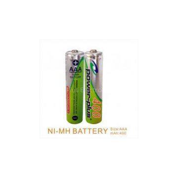 Cylindrical shape Rechargeable NIMH AAA400mAH 1.2V camera & shaver & flashlight battery
