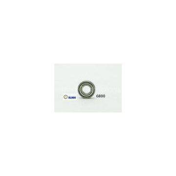Thin Section Ball Bearings 6800 Carbon Steel With Grease / Oil Lubrication