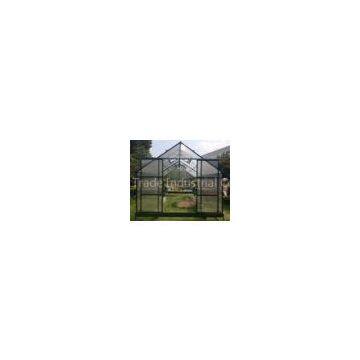 Modular 6mm Polycarbonate Hobby Greenhouse Kits For Nursery With Double Sliding Door