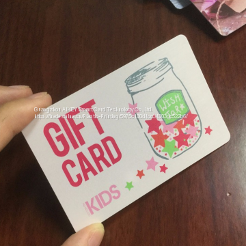 Aikeyi Custom Printing Embossed Mumber PVC Card /Custom Shape Plastic Gift Cards