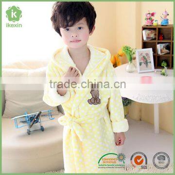 Wholesale Skin Care Soft Flannel Baby Boy Bathrobe