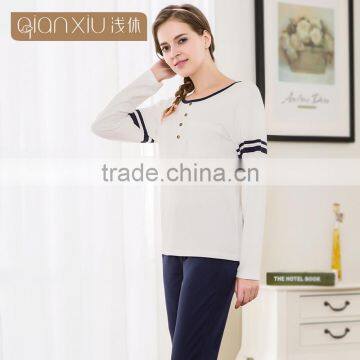 Best Price Qianxiu Long Sleeved Stylish Knit Cotton Couple Men Comfort Pajama photo-4