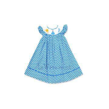 Pretty Cinderella princess smocked bishop dress