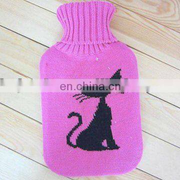 fashion 2012 pretty acrylic jacquard cute knitted kids hot water bottle bag