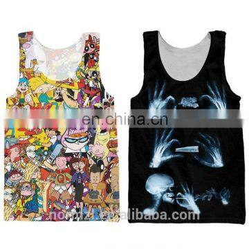 Custom funny vest china fitness vesuario wholesale cute sports vest