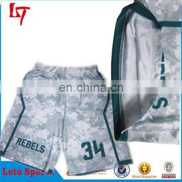 Digital sublimation dri fit custom design college soft sublimated basketball shorts Custom Dri Fit Mens Basketball Shorts