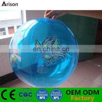 Promotional clear PVC inflatable beach ball small PVC cheap water ball