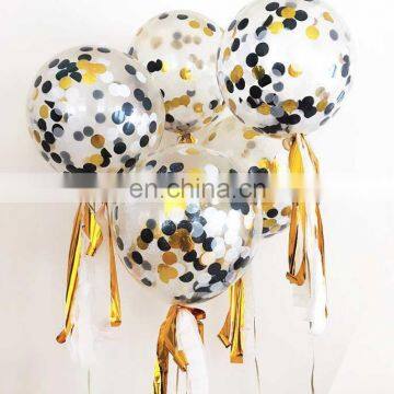 High Quality 18inch Transparent Balloon with Colorful Confetti Party Decoration Baby Shower Supplies Latex Balloon