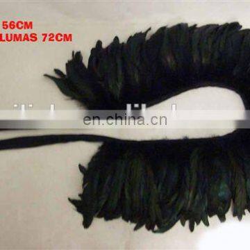 Garment ornament Largo zona plumas feather collar strip MW-0182