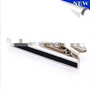 Black Enamel Bar Tie Clip